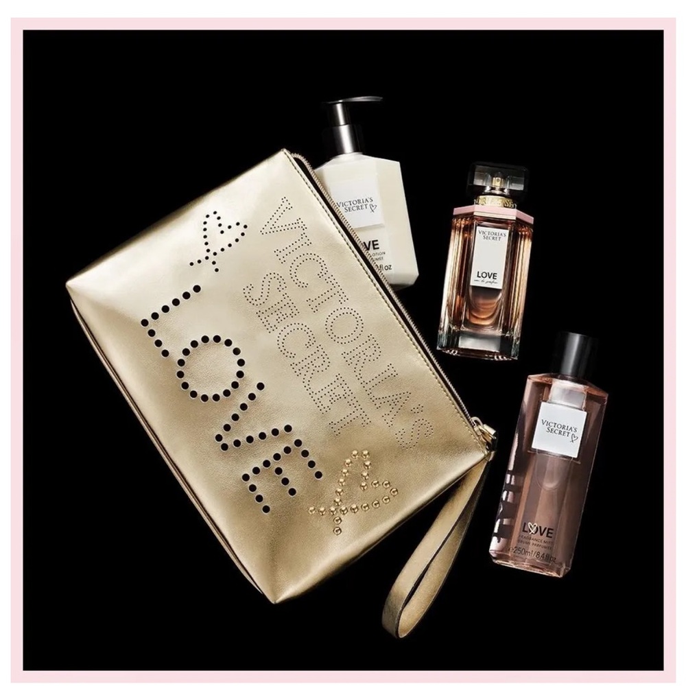 Victoria's Secret Metallic Gold Cosmetic Bag